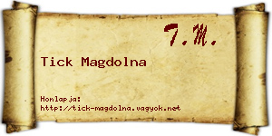 Tick Magdolna névjegykártya